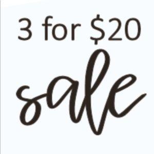 3 For 20 on ❤️ items